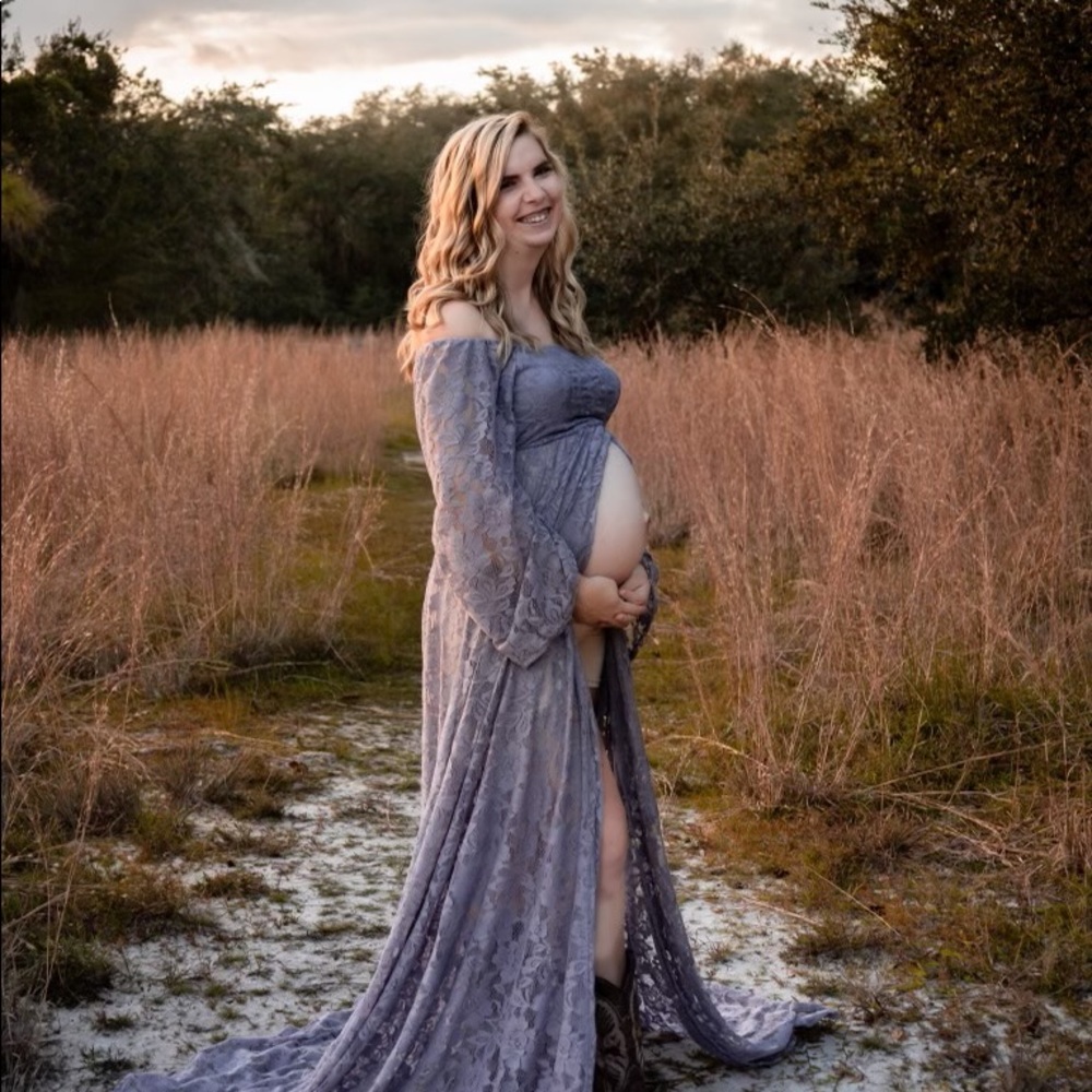 Pink Blush Open Belly Maternity Dress